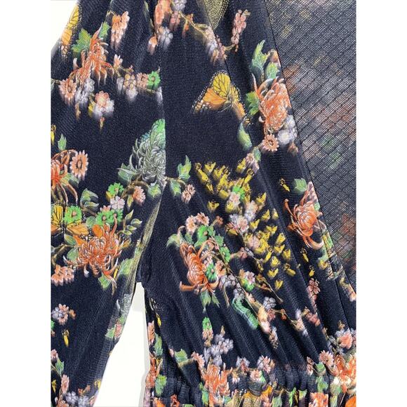 We Are HAH Make It A Double Reversible Lace & Mesh Butterfly Dragonfly Robe Med - Picture 5 of 9